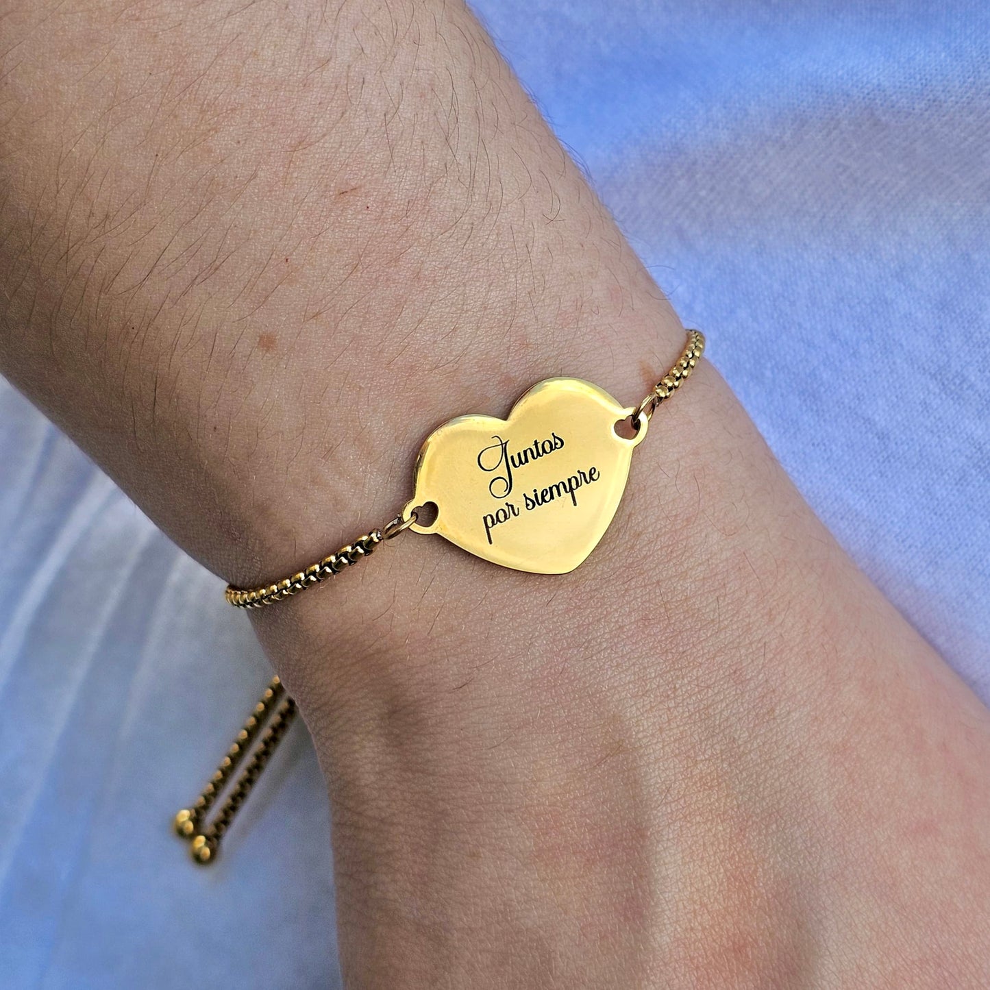 Adjustable Heart Bracelet.
