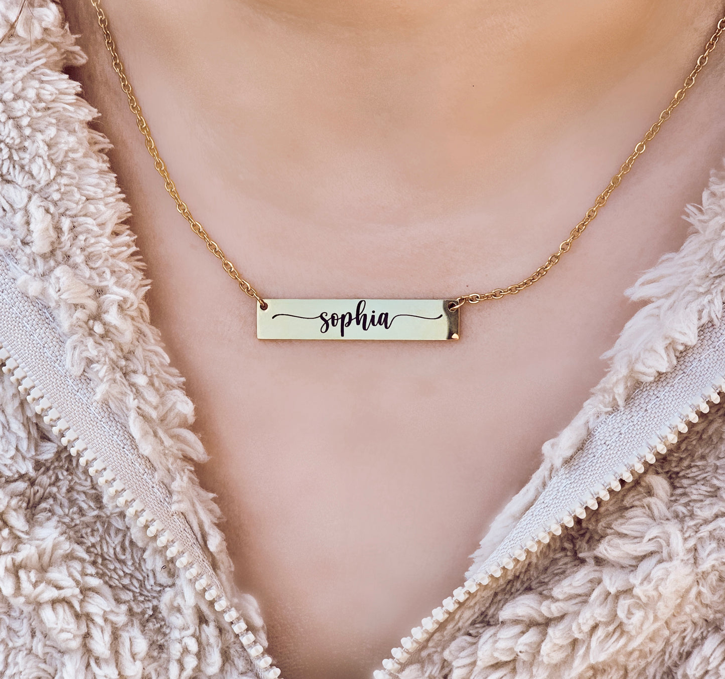 Personalized Bar Necklace with Name