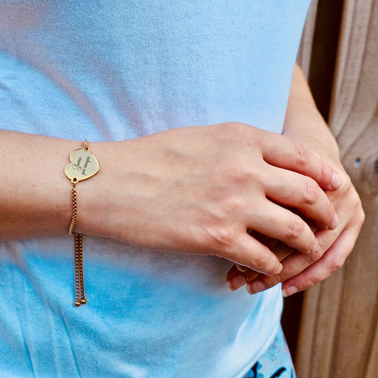 Adjustable Heart Bracelet.