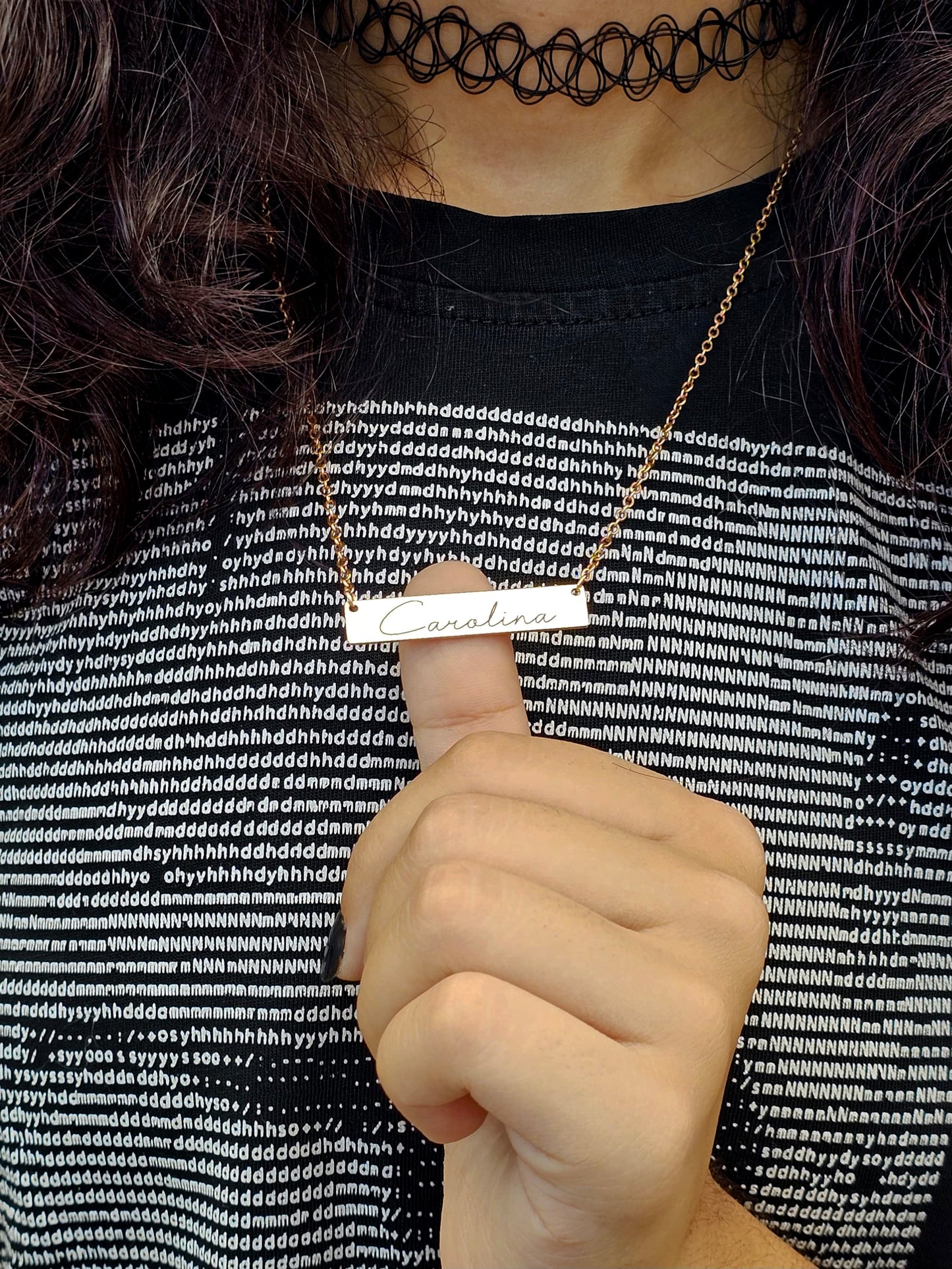 Bar Engraved Necklace