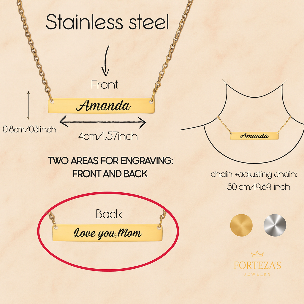 Bar Engraved Necklace