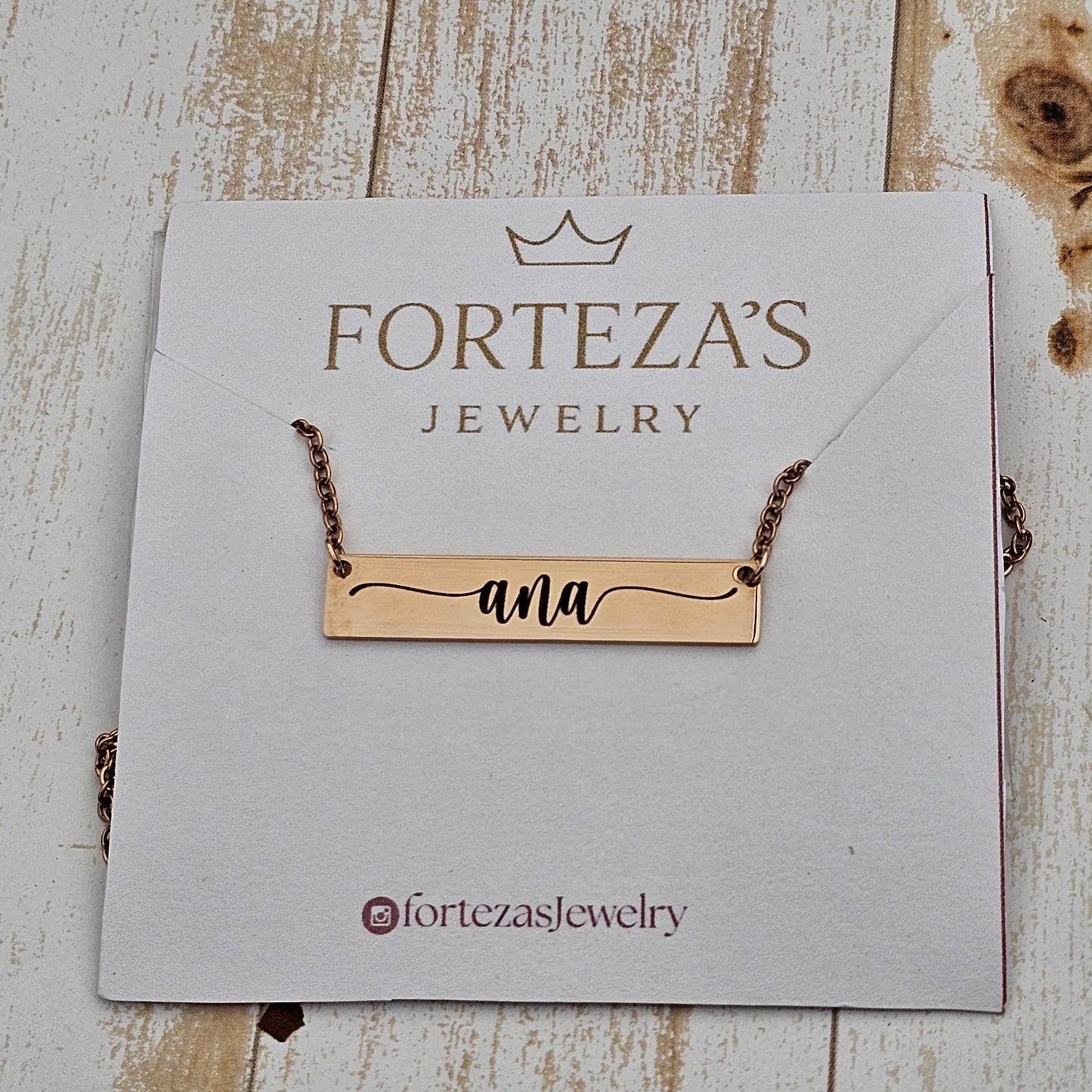 Personalized Bar Necklace with Name