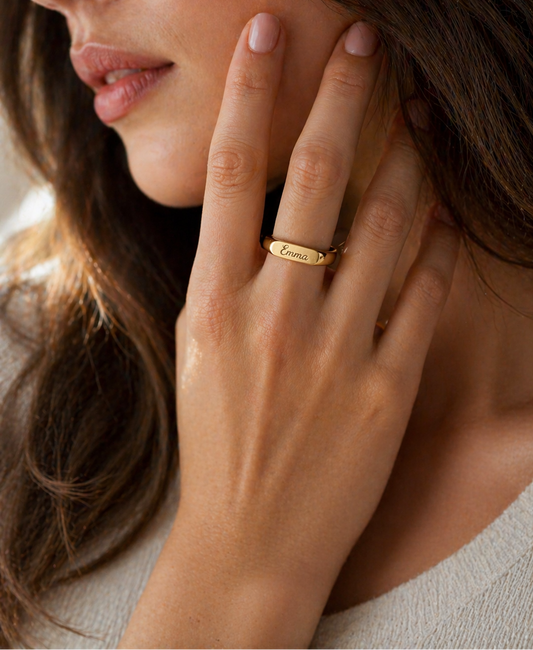 Personalized Engraved Ring | Custom Stainless Steel Promise Gift