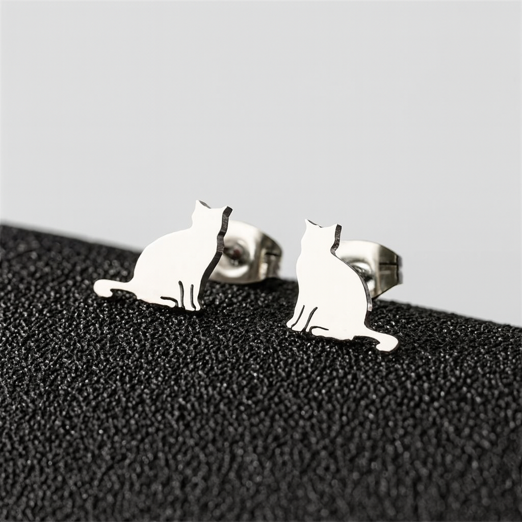 kitten earrings