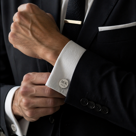 Personalized Cufflinks – Custom Engraved Wedding Cufflinks for Groom & Groomsmen