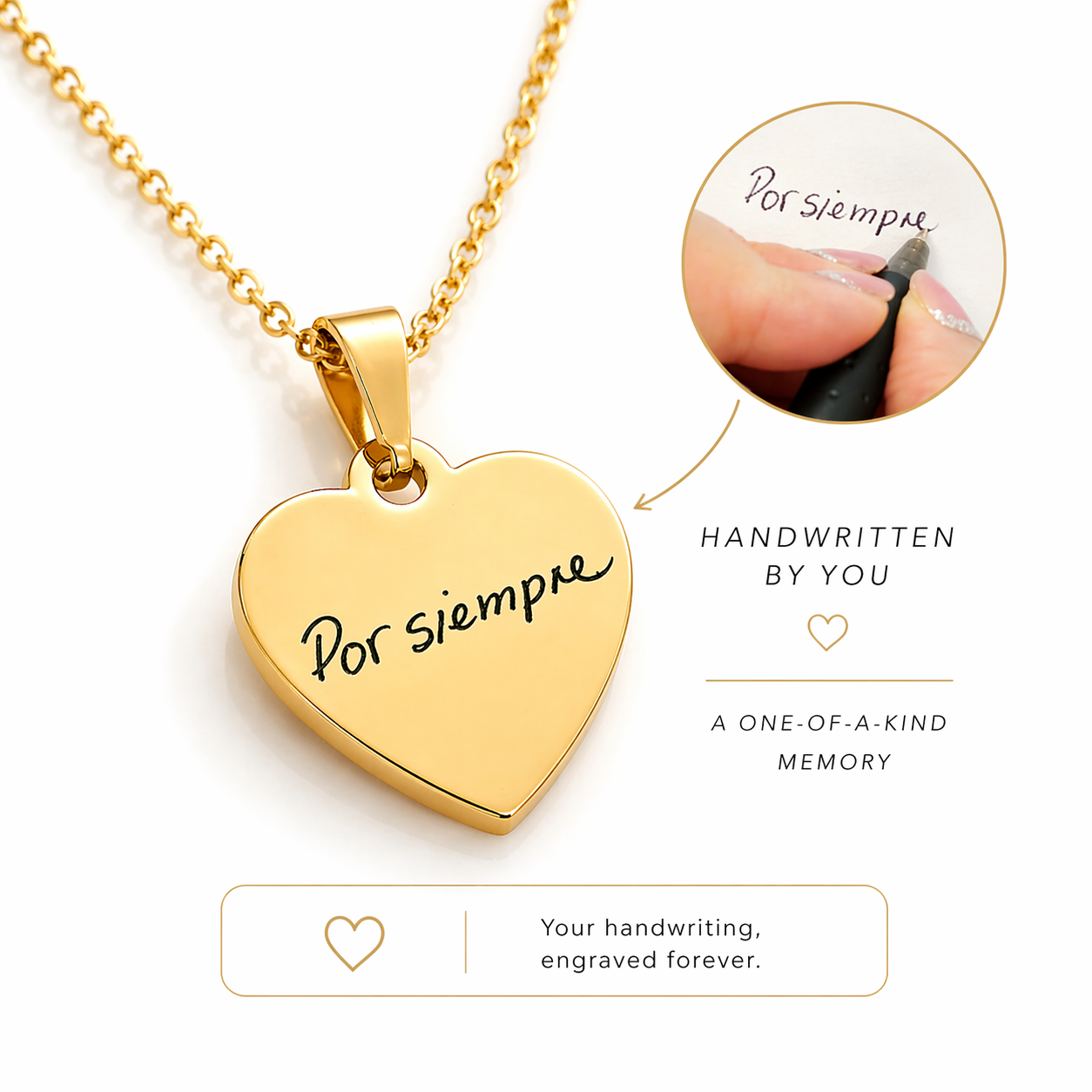 Handwritten Jewelry | Custom Signature & Handwriting Keepsake Gifts  Mantiene tu esencia
