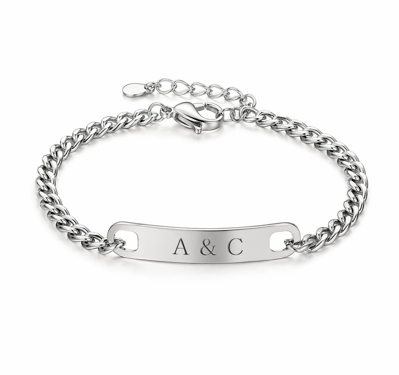 Men's bracelet with Cuban chain links