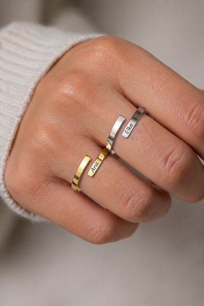 Personalized Adjustable Rope Ring| Stainless Steel Gift