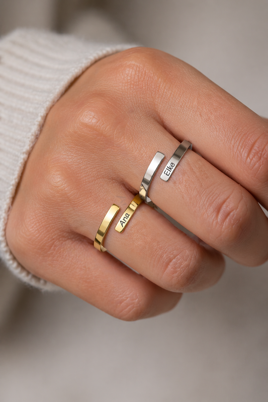 Personalized Adjustable Rope Ring| Stainless Steel Gift