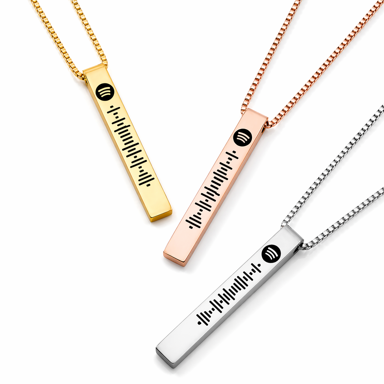 Personalized Spotify Code Necklace – Custom Engraved Stainless Steel Music Gift USA