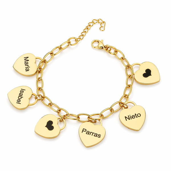 Heart Link Bracelet | Romantic Love Gift for Couples