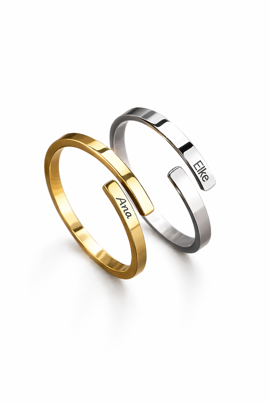Personalized Adjustable Rope Ring| Stainless Steel Gift