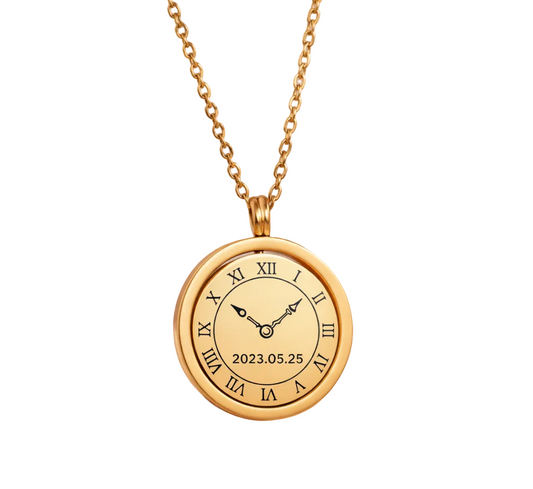 Custom Engraved Baby Necklace – Name, Date & Time | Meaningful Gift for Mom
