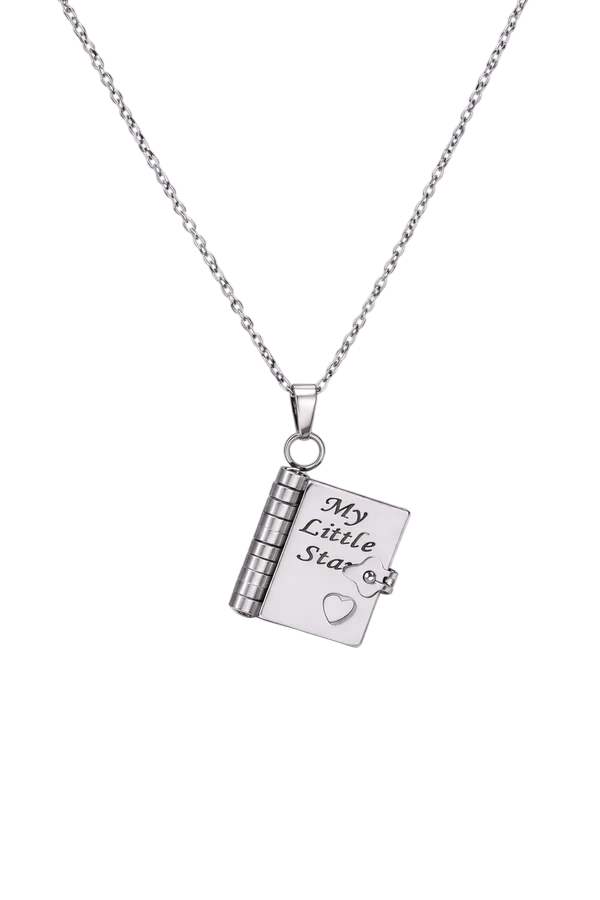 Personalized Heart Book Necklace | Romantic Memory Love Gift