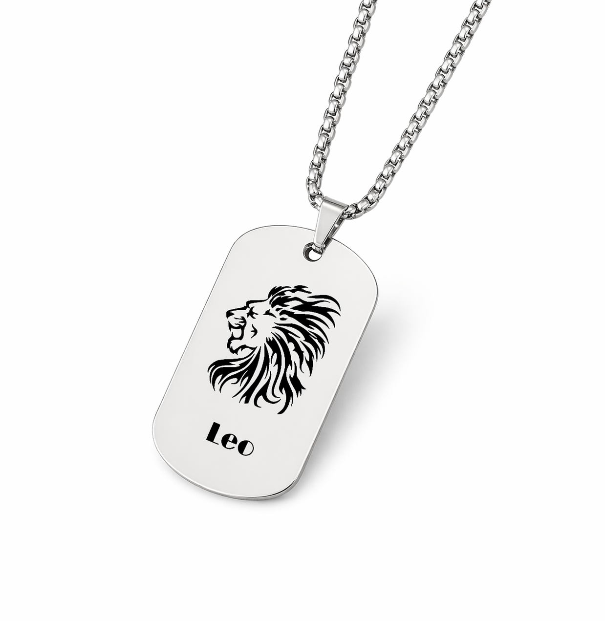 Men’s Military Pendant Necklace | Engraved Dog Tag Gift
