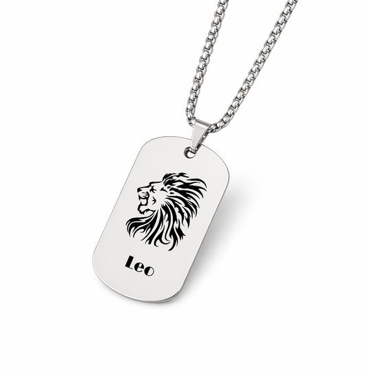 Men’s Military Pendant Necklace | Engraved Dog Tag Gift
