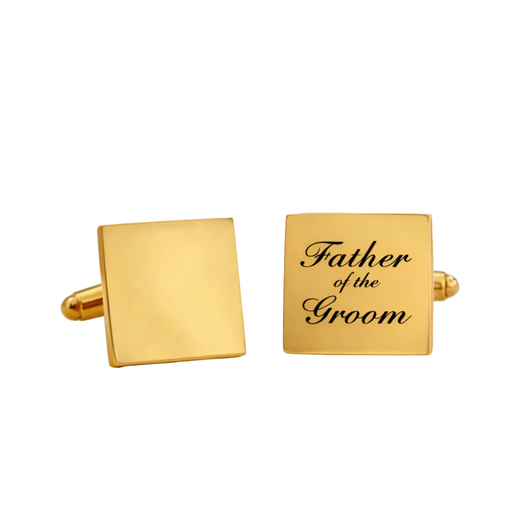 Personalized  Cufflinks – Custom Engraved Wedding Cufflinks for Groom & Groomsmen