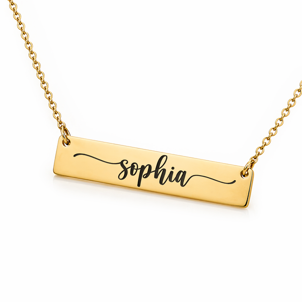 Personalized Bar Necklace with Name