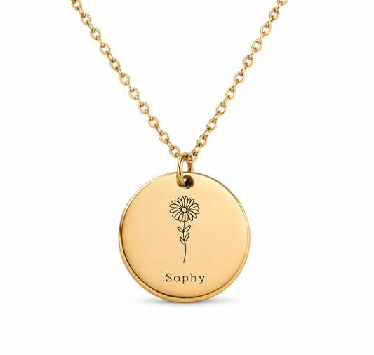 Birth Month Flower Necklace | Personalized Floral Gift for Her