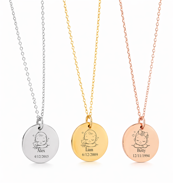 Personalized Baby Name Necklace | New Mom Gift Jewelry