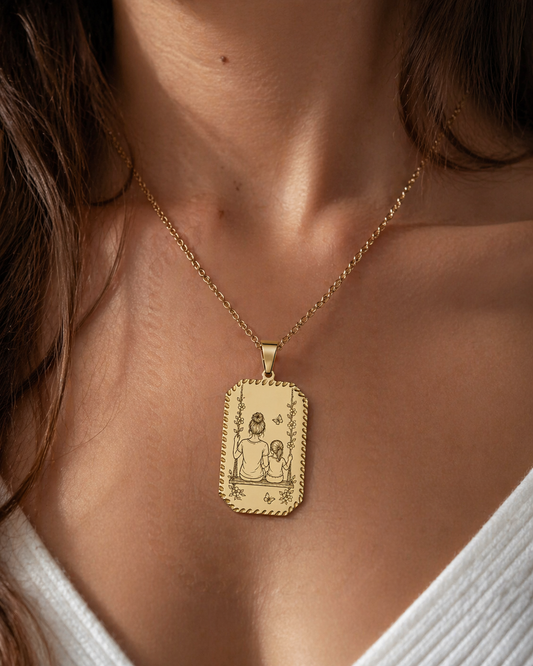 Personalized Mom Photo Necklace | Eternal Bond Family Gift