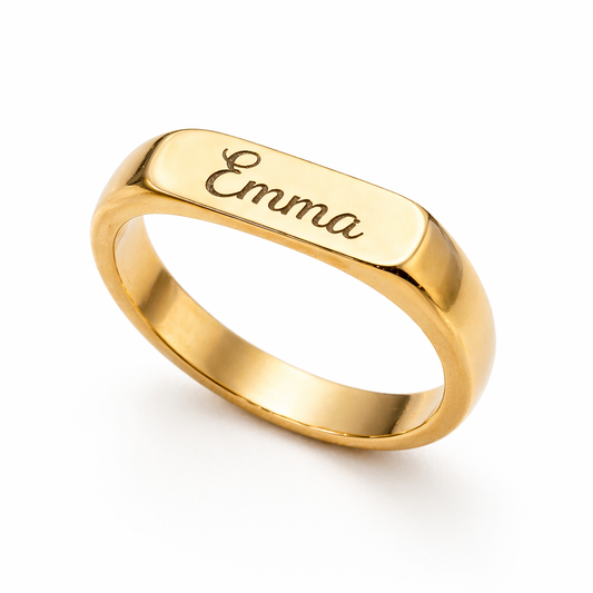Personalized Engraved Ring | Custom Stainless Steel Promise Gift