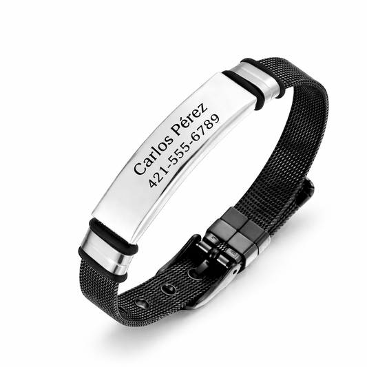 Medical Alert ID Bracelet | Engraved Emergency Stainless Steel