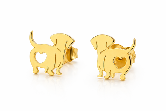 Dog Lover Heart Earrings | Cute Pet Gift for Dog Moms