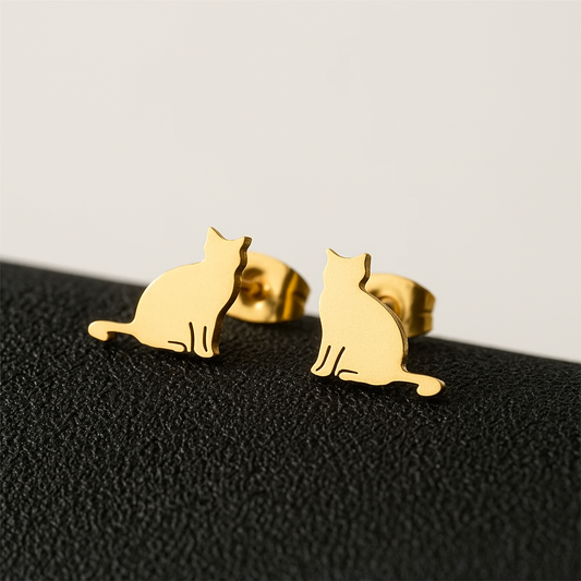 kitten earrings