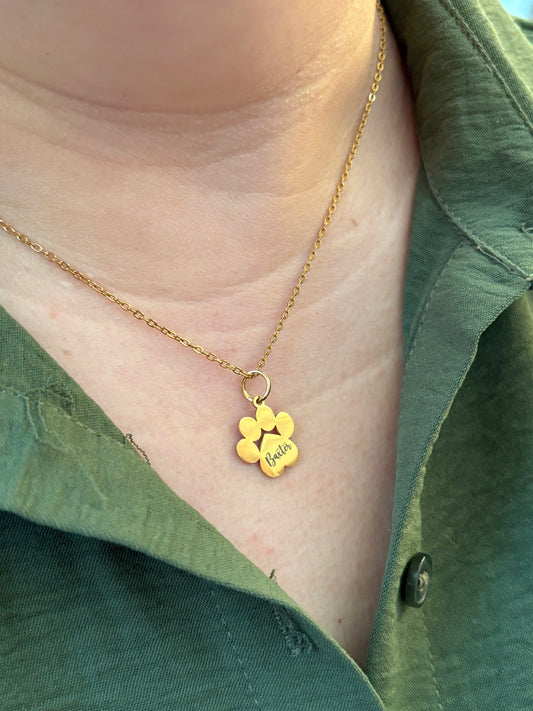 Paw print Necklace