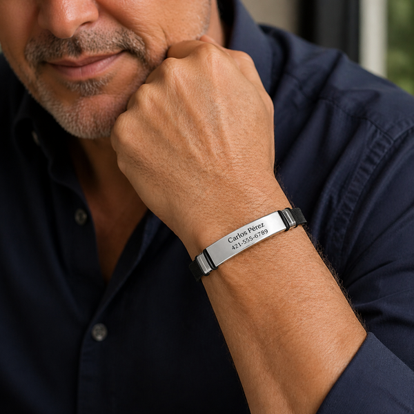 Medical Alert ID Bracelet | Engraved Emergency Stainless Steel Medical Alert ID Bracelet | Engraved Emergency Stainless Steel