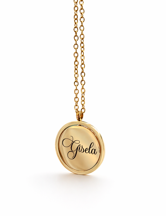 Personalized Spin Necklace | Rotating Pendant Meaningful Gift