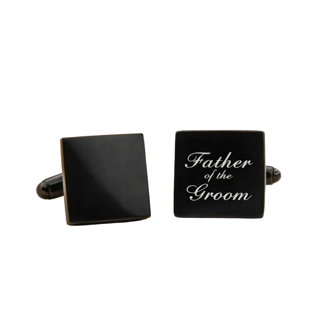 Personalized  Cufflinks – Custom Engraved Wedding Cufflinks for Groom & Groomsmen